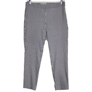 Women's Rachel Zoe Blue White Seersucker Nautical Cropped Ankle Pants -- Size 6